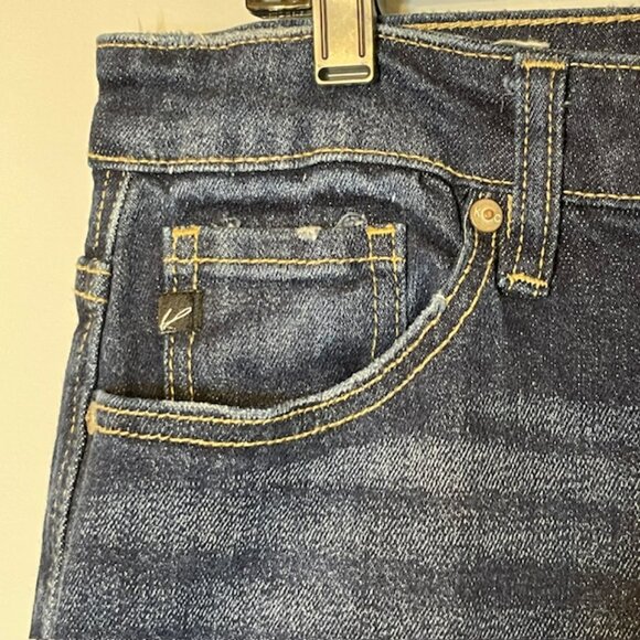 Kancan Luke High Rise Flare Jeans Comfort Stretch Denim Dark Wash 11/29 - Picture 4 of 9
